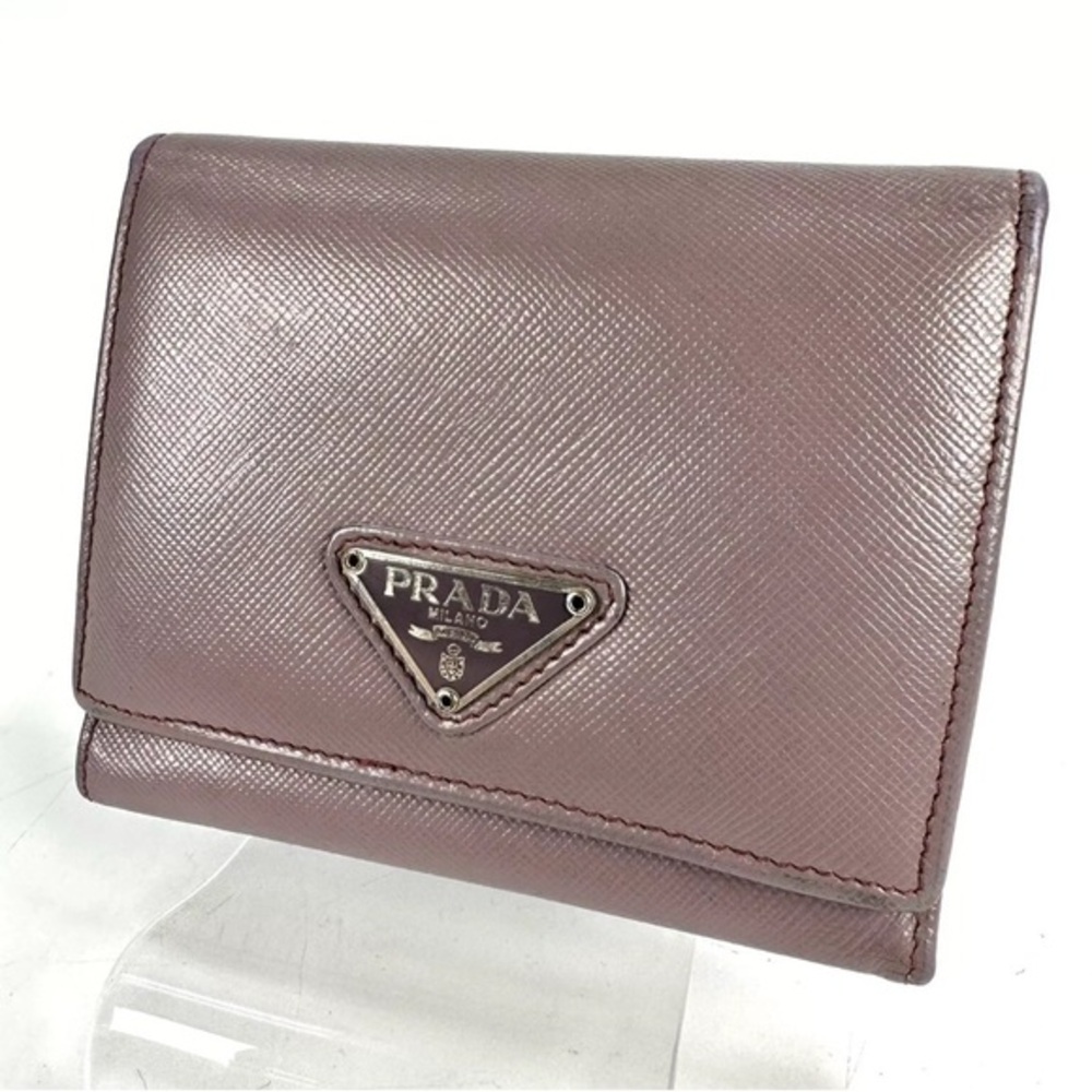 PRADA LEATHER PURPLE AUTHENTIC NUMBER 077 EUC